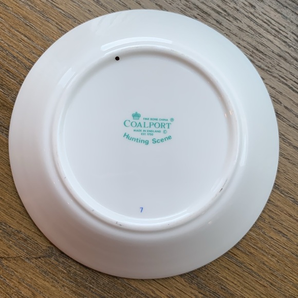 Coalport Hunting Scene small Saucer Plate #7 - Vintage - Fine Bone China - Picture 7 of 9